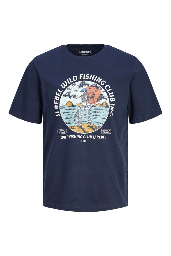 Springfield Regular fit printed t-shirt navy