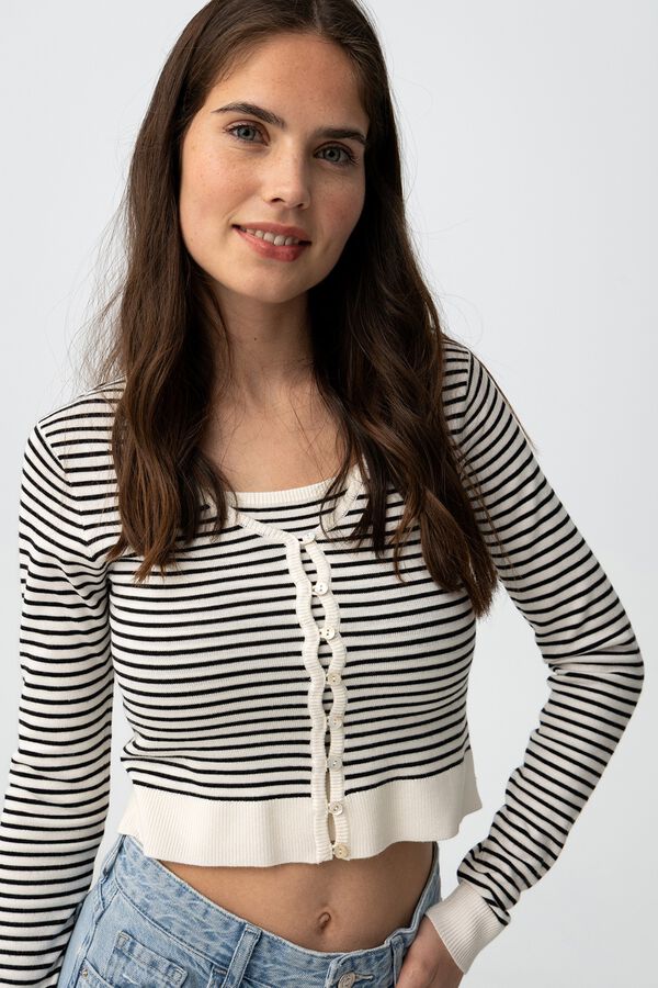 Tiffosi Young C&aacute;rdigan slim rayas white