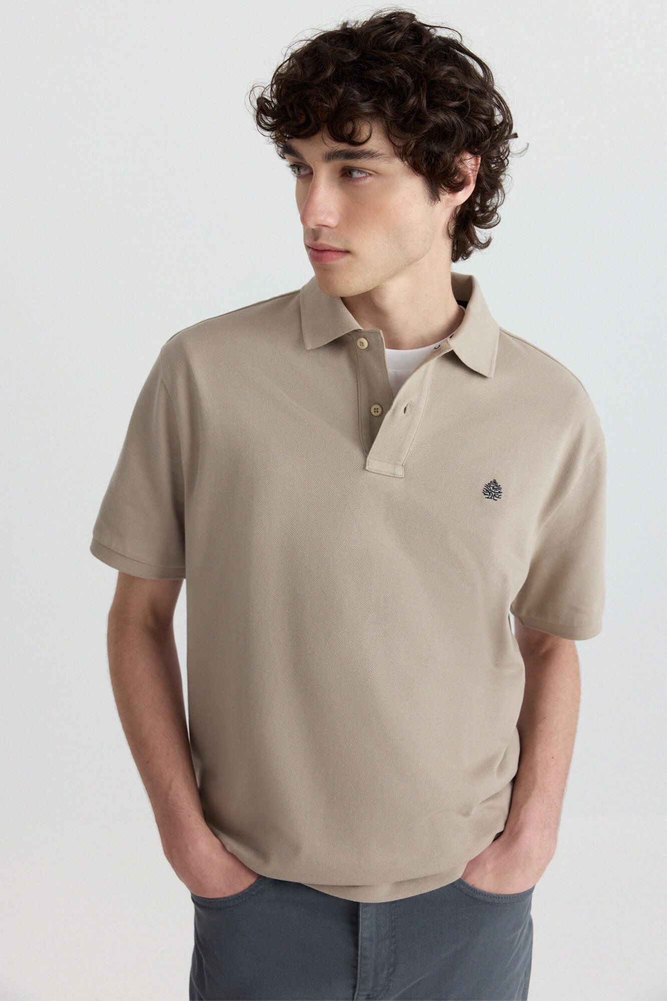 Springfield Piqu&eacute; basic regular fit polo shirt