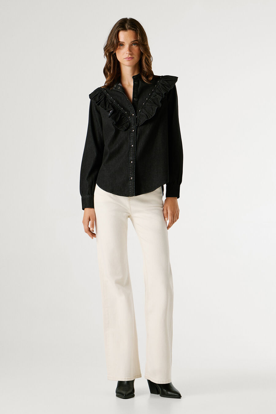 Camisa vaquera manga larga