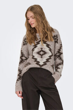 Only Jersey jacquard cuello redondo