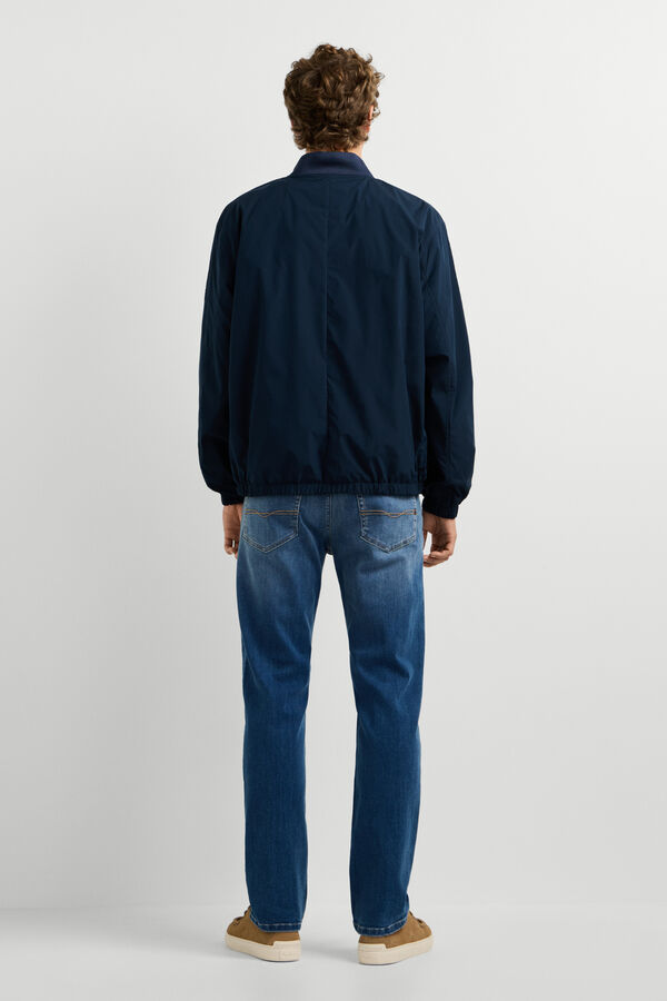 Pepe Jeans Bomber jacket with piping blue