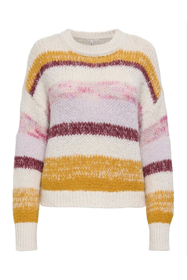 Only Streifen Pullover Grau