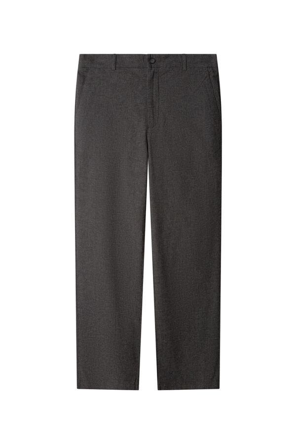 Springfield Comfort fit structure trousers grey