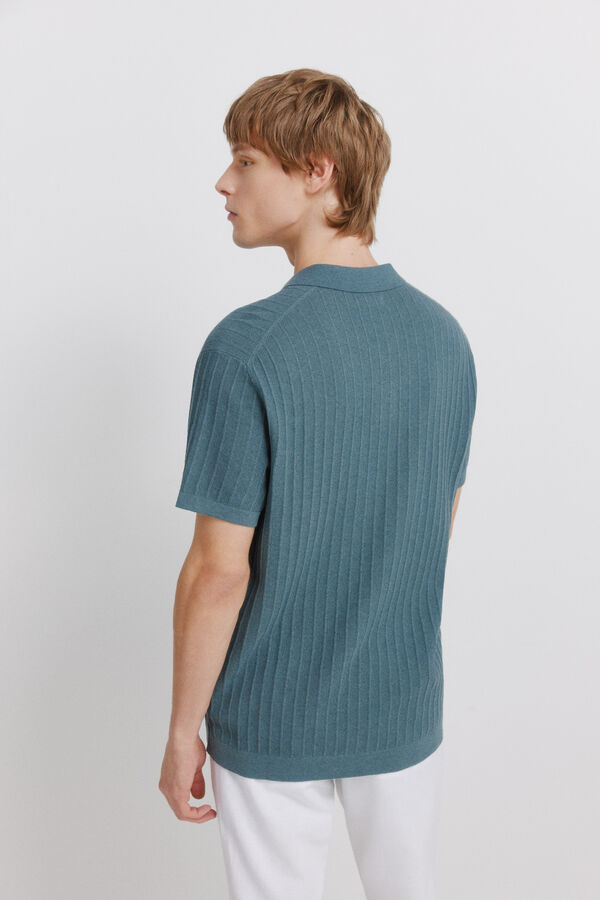 Springfield Basic structured polo shirt blue