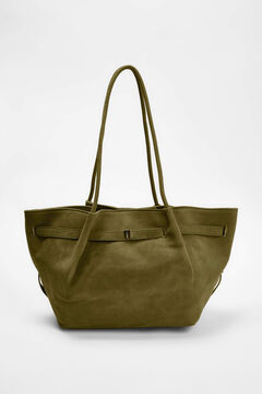 Trendyol Bolso shopper de ante verde