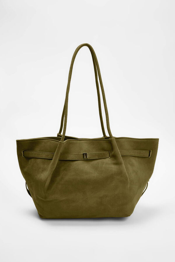 Trendyol Bolso shopper de ante verde