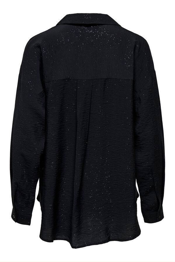 JDY long sleeve lurex shirt Crna