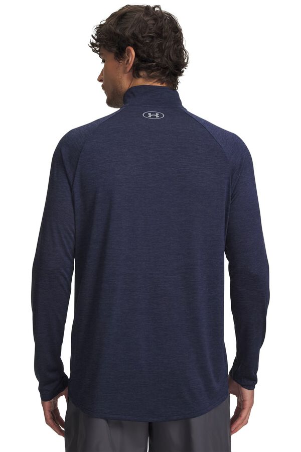 Under Armour Long sleeve zip fastening T-shirt blue