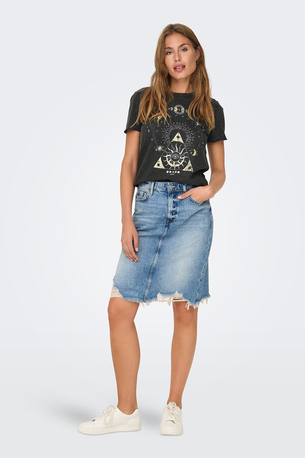 Only Camiseta estampada de manga corta gris