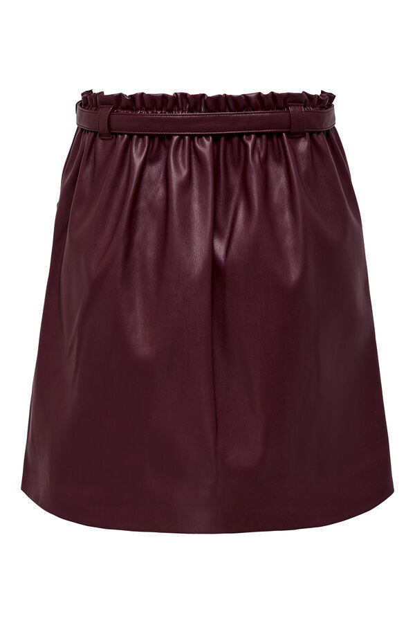 Only Short faux faux leather pink