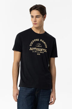 Springfield Camiseta con Estampado Frontal navy