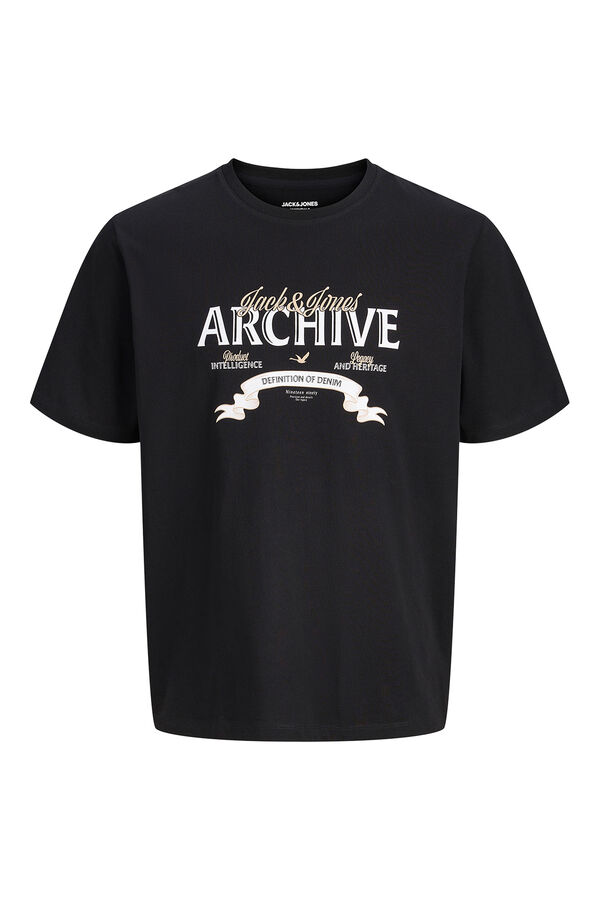 Jack & Jones Gro&szlig;es Logo-T-Shirt Schwarz