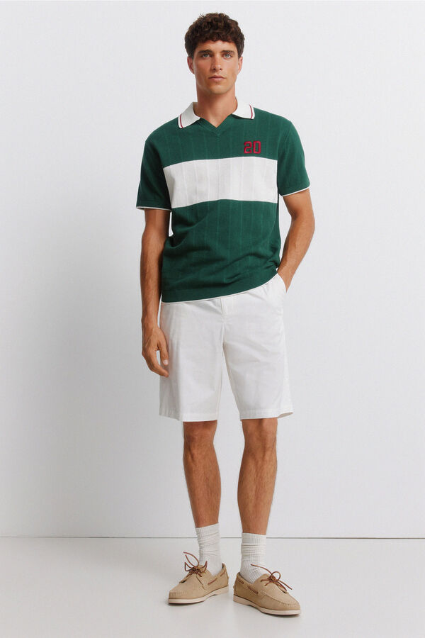 Springfield Polo desportivo com contraste verde
