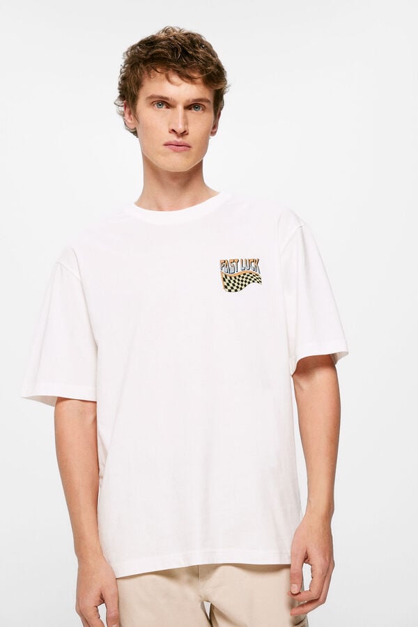 Springfield Camiseta fast luck marfil