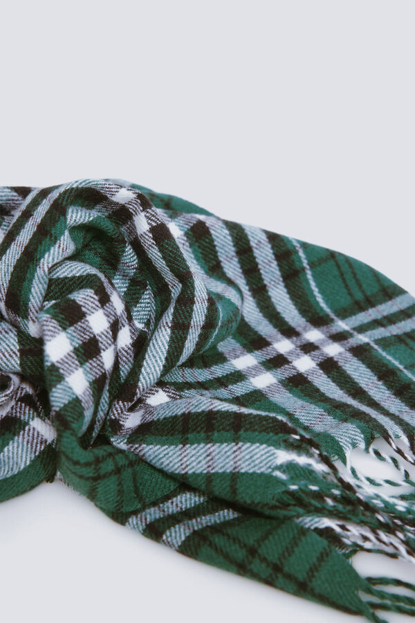 Springfield Tartanski karirani šal Zelena