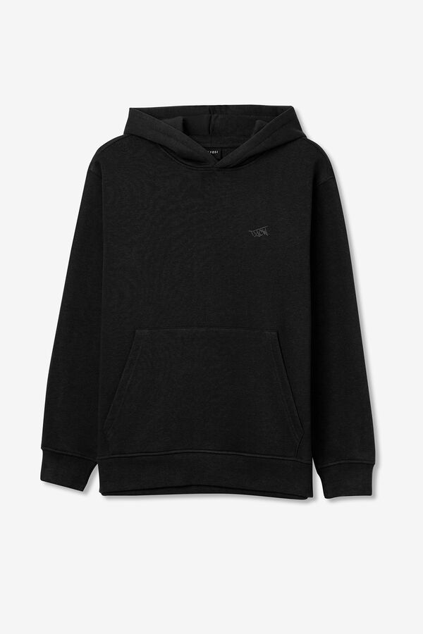 Tiffosi Young Hoodie b&aacute;sico negro