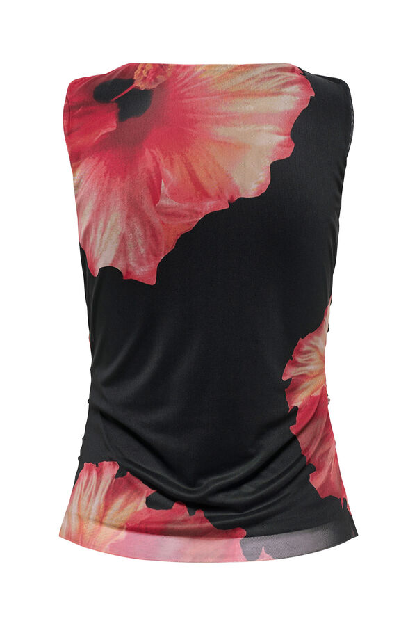 JDY Top sin mangas mesh negro