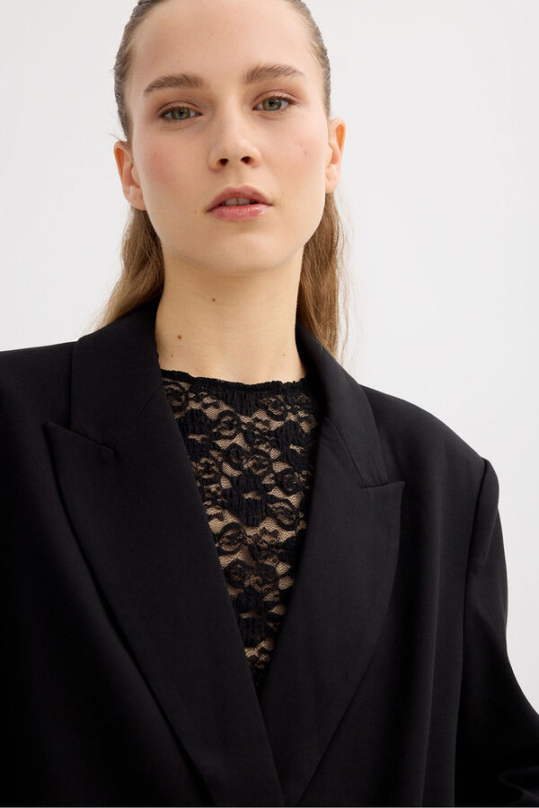 Inside Blazer cruzado oversize preto