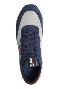 Springfield Retro running trainer with Tommy Jeans flag gray