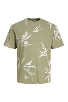 Springfield T-Shirt Blumen-Print grün