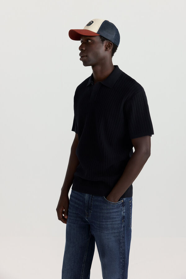 Springfield Vertical structure polo shirt blue