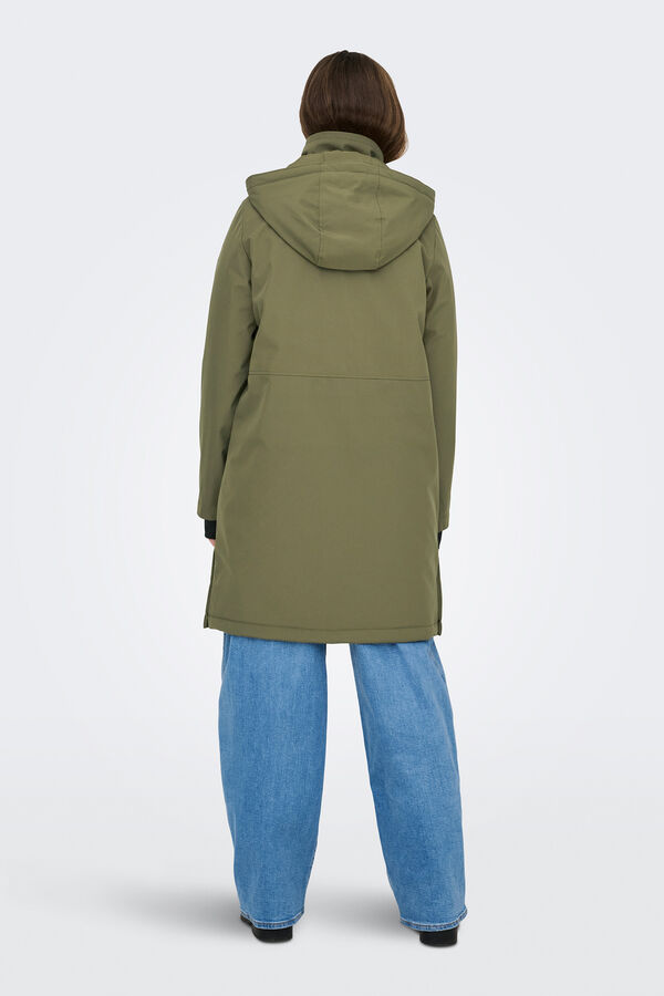 Only Short hooded parka grey
