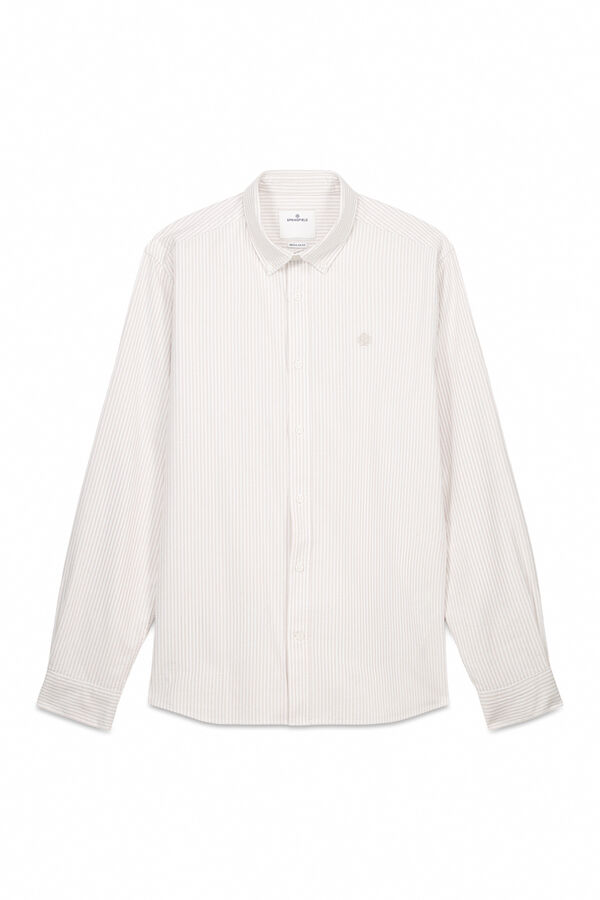 Springfield Cotton shirt with edging nude