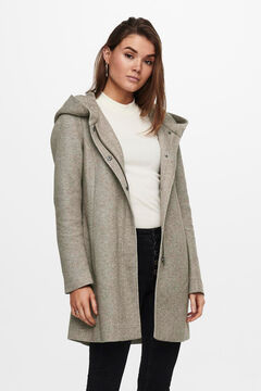 Only Abrigo midi con capucha