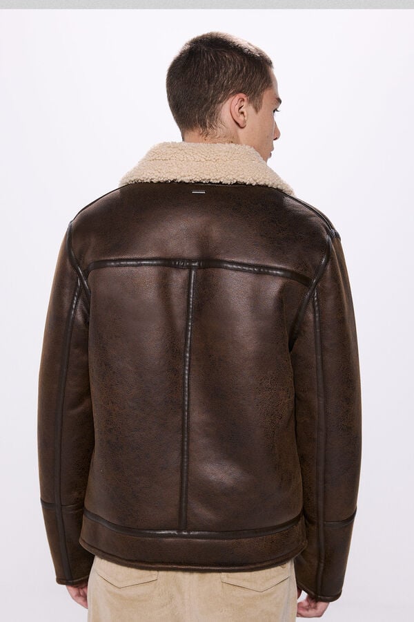 Springfield Double-faced aviator jacket nijanse braon