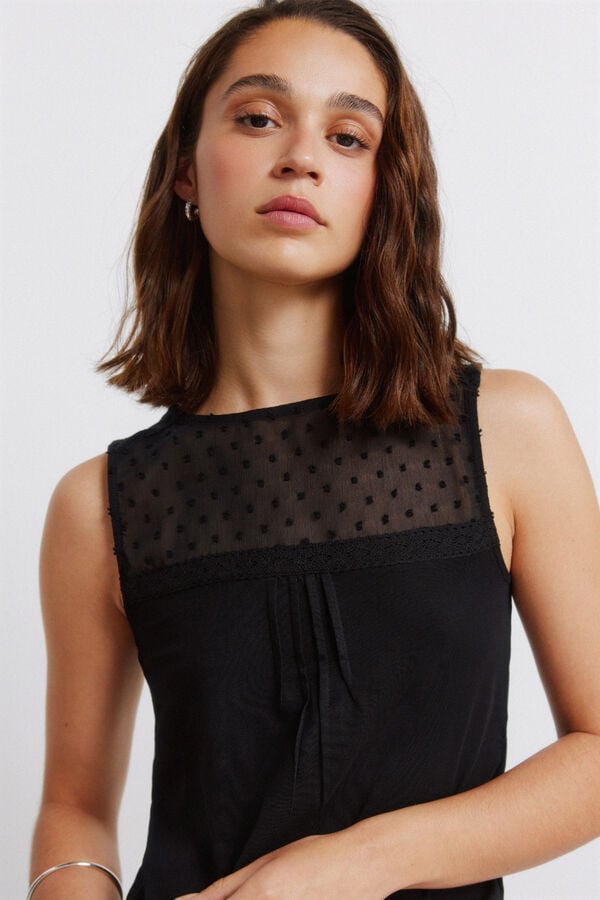 Springfield Plumetis vest top black