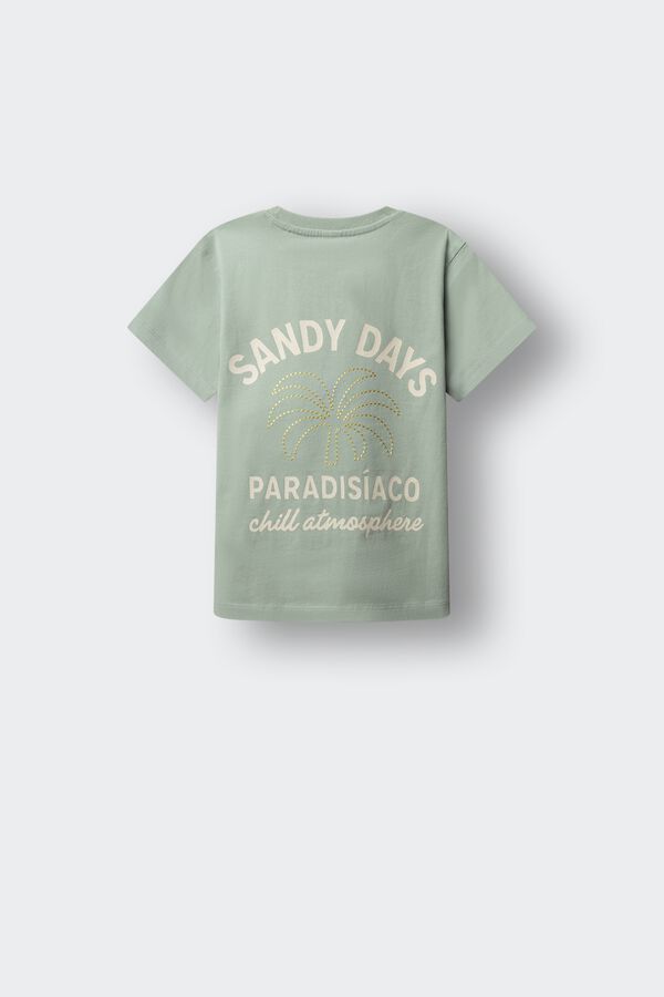 Springfield Kids Majica "Sandy Days" za dečake Zelena