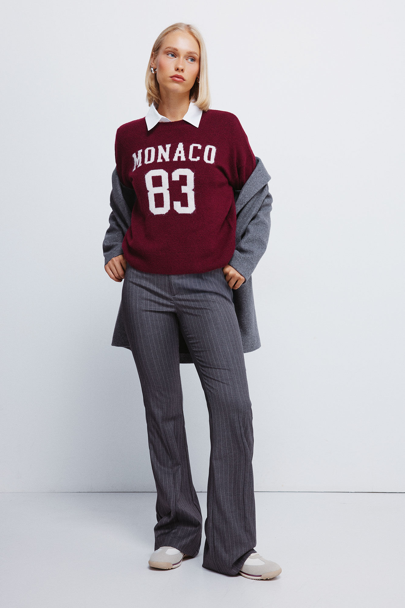 Springfield Striped flare trousers