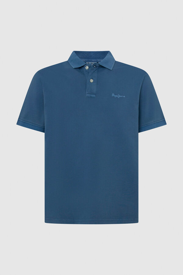 Springfield Piqué polo shirt with embroidered logo blue