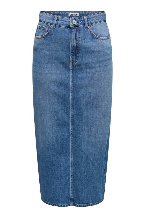 Only Denim midi skirt blue
