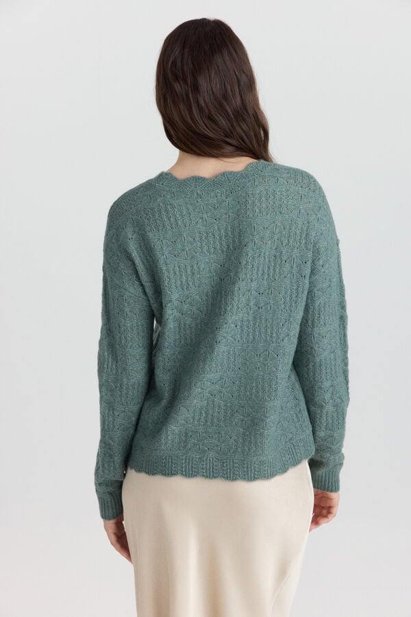 Springfield Pointelle jumper green