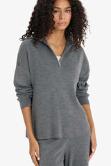 DeFacto Jumper with half zip grey