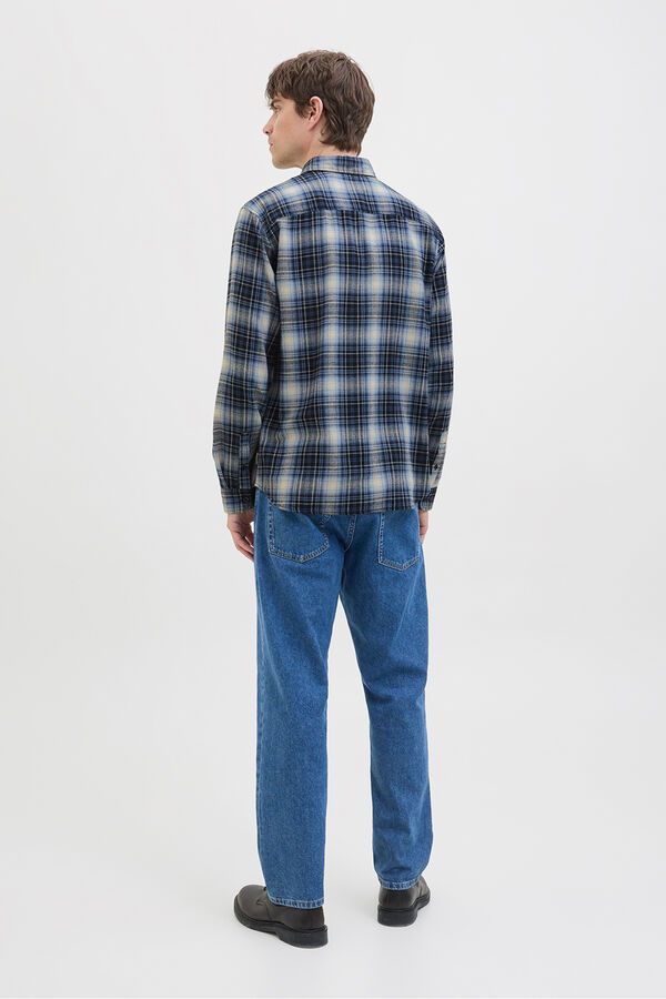 JJ REBEL Camisa regular fit cuadros azul