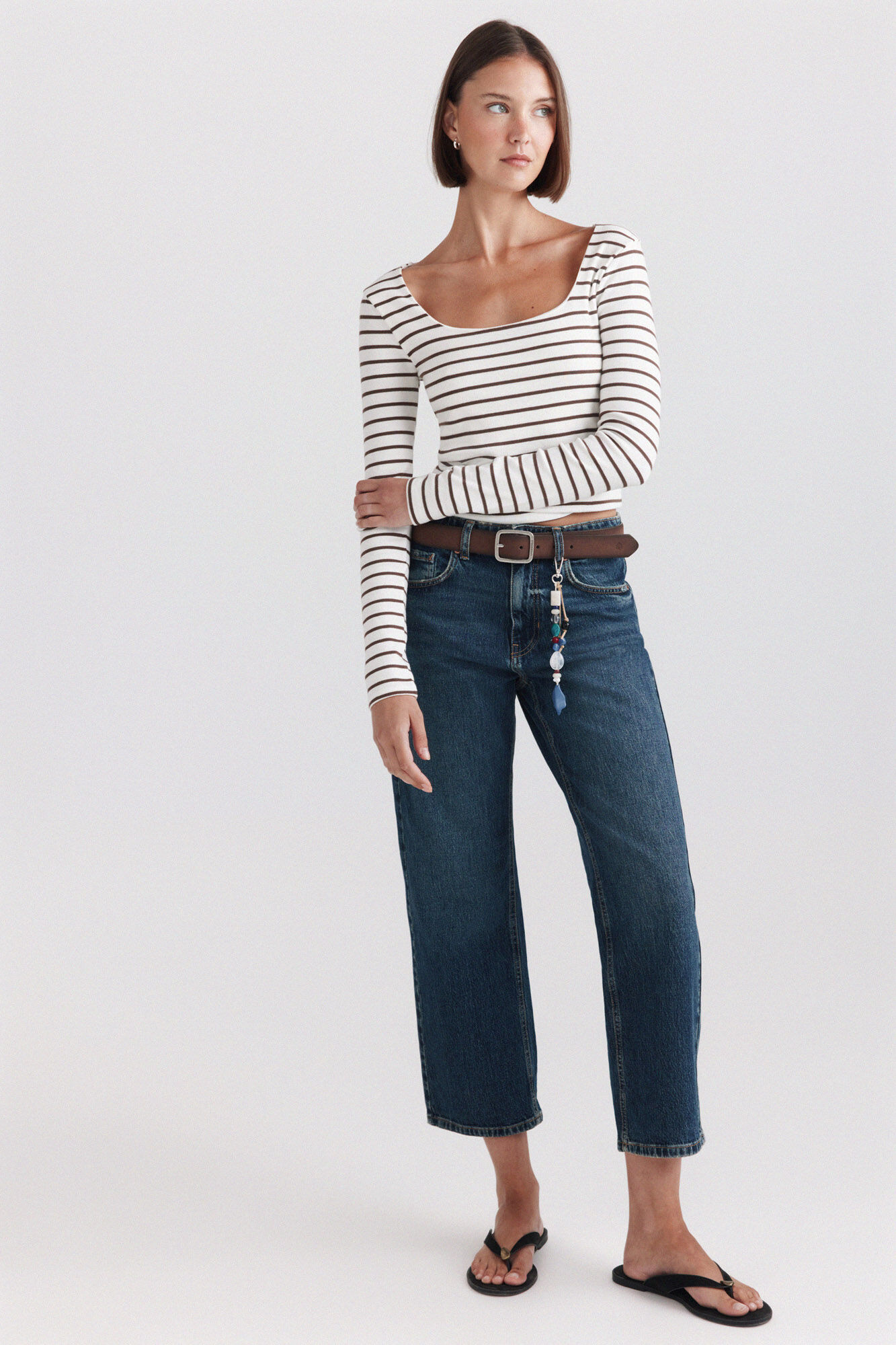 Springfield Cotton square neck T-shirt