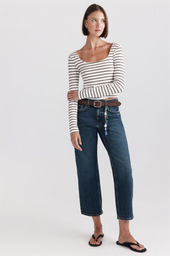 Springfield Cotton square neck T-shirt