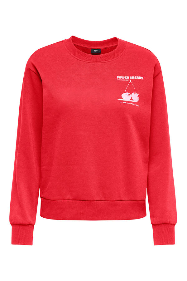 JDY Sweatshirt gola redonda vermelho