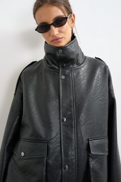 Topshop Cazadora bomber efecto piel
