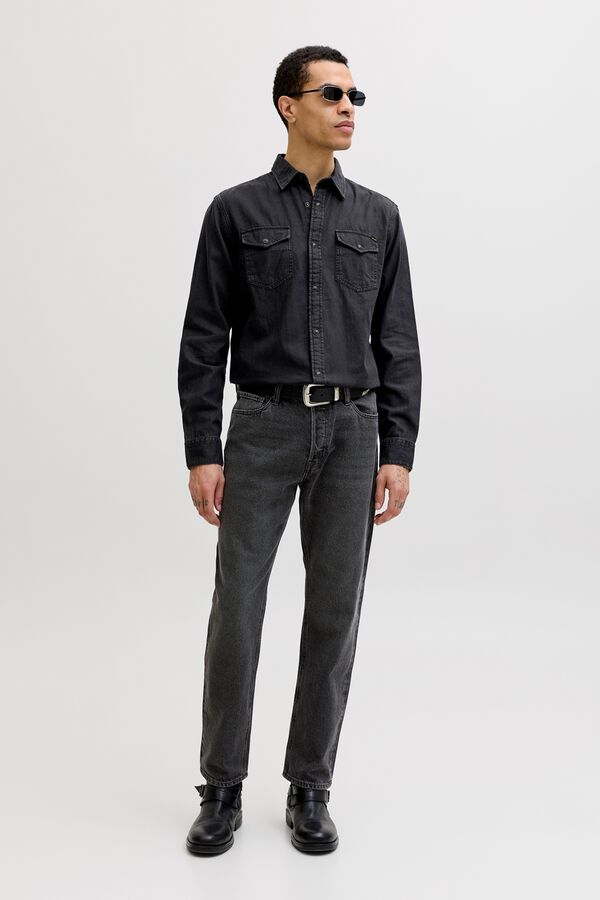 Jack & Jones Denim regular shirt black