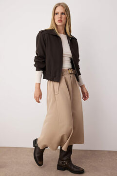 Trendyol Falda midi acampanada