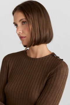 Springfield Boat neck T-shirt with buttons