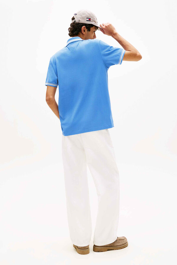 Tommy Jeans Regular fit short sleeve polo shirt blue