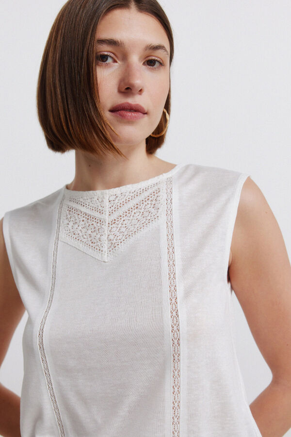 Springfield Crochet vest top printed