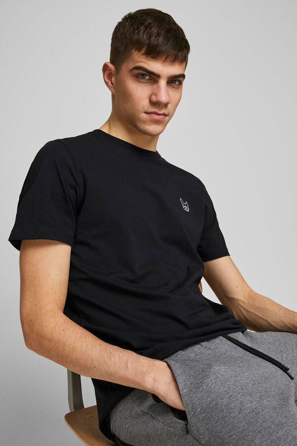 Jack & Jones Slim fit cotton t-shirt black