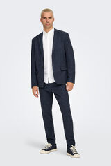 Only & Sons Linen tailored trousers blue