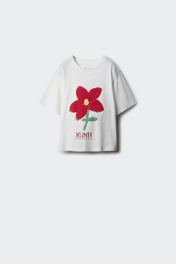 Springfield Camiseta KUMI Flor rosa